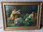 Hans Zatzka - Trzy nimfy reprodukcja