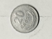 Moneta 20 groszy z 1965 roku . PRL.