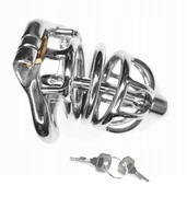 Pas cnoty Chastity cock cage klatka na penisa Stalowy Dilator oring 57mm