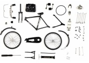 Model roweru do samodzielnego montażu - 52 części skala 1:10 czarny