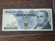 100.000zł 1990r. Stanisław Moniuszko seria AA - UNC 