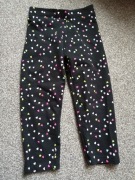 Legginsy spodnie ocieplane 98 104 czarne serca