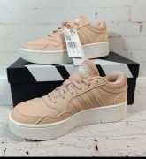 Adidas Hoops 3.0 Bold Sneakersy Damskie Beżowe Różowe Syntetyczne Plat
