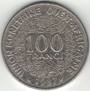 Afryka Zachodnia (BCEAO) 100 franków 1987 - 26 mm - nr 3