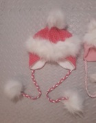 Czapka różowa 4-5 latka