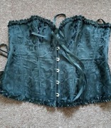 Gorset czarny, solidny, sztywny, mocne zapięcie, xxl