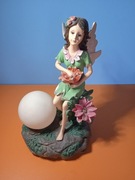 Duża figurka elfa z lampą solarną - 26cm, ręcznie malowana