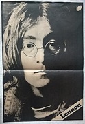 Plakat John Lennon (The Beatles) z czasopisma "Razem" lata 80. XX wieku