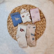 Skarpetki w kwiatki 25 26 27 pięć par kolorowe kwiaty