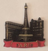 Magnes na lodówkę akrylowy Paryż Paris Wieża Eiffla Luwr Łuk Tryumfalny(4K)