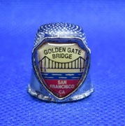 Naparstek Kolekcjonerski Pewter Golden Gate Bridge San Francisco 