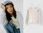 Zara koszulka longsleeve z reglanowym rękawem 7 lat