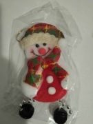 Zawieszka na choinkę bałwan filc