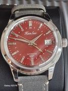 HUASUO 39 mm luksusowy ręcznie wykonany zegarek z tarczą lakierowaną GMT
