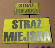 Emblematy odblaskowe straż miejska na rzep 2 sztuki mały I duży