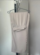 Eleganckie beżowe spodnie Zara lekkie cienkie proste 