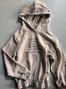 H&M BEŻOWA BLUZA BASIC KAPTUR R.122/128