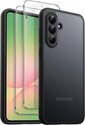 3 w 1 Matowe Etui dla Samsung Galaxy A56 5G z x2 Szkło (Czarny)