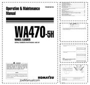 Komatsu WA470-5H Operation Manual Instrukcja obsługi operatora, DTR