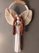 Anioł Stróż, makrama, 21 cm x 46 cm 