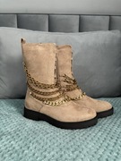 Nowe beżowe botki trzewiki wiosenne 39