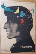 Piękności nocy, Jan Lenica, 1955 Oryginalny plakat