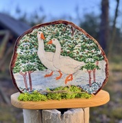 Decoupage na hubie - „gęsi”