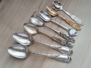 POSREBRZANE ŁYŻECZKI DO KAWY FILIŻANKI RÓŻNE