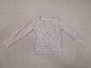 Szara kolorowa bluzka z długim rękawem w cętki 110 - 116 jak nowa