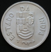 Indie Portugalskie 1 rupia 1935 - srebro - stan 1/2