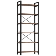 Brązowy regał drabinkowy 6-poziomowy industrialny 60x180cm