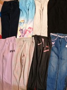 Spodnie dziewczęce roz 128 FIRMOWE  8szt 