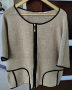 Sweterek wdzianko z naturalnych surowców -len i wiskoza, XL.