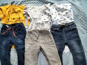 Zestaw ubrań dla chłopca r.80 cm 33 szt