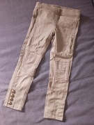 "Next" spodnie/ legginsy dla dziewczynki na 7 lat , rozm. 122. Khaki