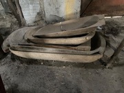 Niecka dłubanka drewniana na chleb wiejska 