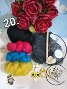 Zestaw do samodzielnego wykonania sowy z makramy nr 20 - obręcz 20cm