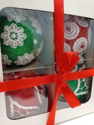 Bombki choinkowe 4 sztuki rękodzieło 