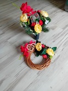 Komplet na cmentarz wianek + bukiet dzien matki