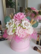 Flowerbox  Wosk Sojowy Prezent Podziękowanie 27cm + Topper + Celofan