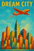 Plakat/Poster A4 "Dream City"