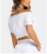 top Luźna bluzeczka hiszpanka Divided H&M r. M 100% bawełna 