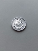 50 Groszy  Aluminium . Moneta obiegowa z roku 1977 . Stan  - bardzo dobry .