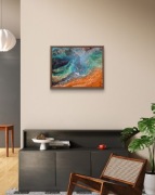 Obraz ręcznie malowany pt. Barwy morza 50 cm x 40 cm 