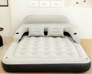 Nadmuchiwany Materac z Oparciem i Pompką, Materac Powietrzny z Poduszkami