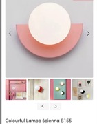 Colourful śliczna różowa lampa ścienna | nowa | szybka wysyłka