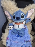 Duzy pluszak stitch pilkarz +koc 2 w 1 prezent dla dzieci 