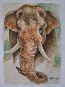 Obraz Słoń papier bambusowy tajlandia AsiaInHome Dzien ojca matki