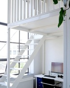 NOWOCZESNA ANTRESOLA LOFT STYL JAPANDI BALUSTRADA SZKLANA | DESIGN 2025