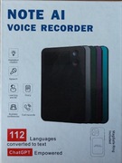 Dyktafon AI dyktafon Dyktafon AI Note AI Voice recorder  nowy 112 języków 